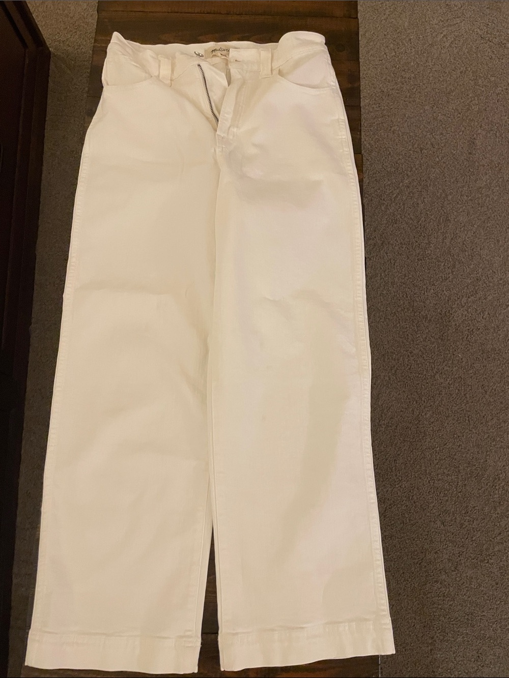Madewell White Wide-Leg Jeans